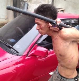 Solihin saat diamankan polisi 